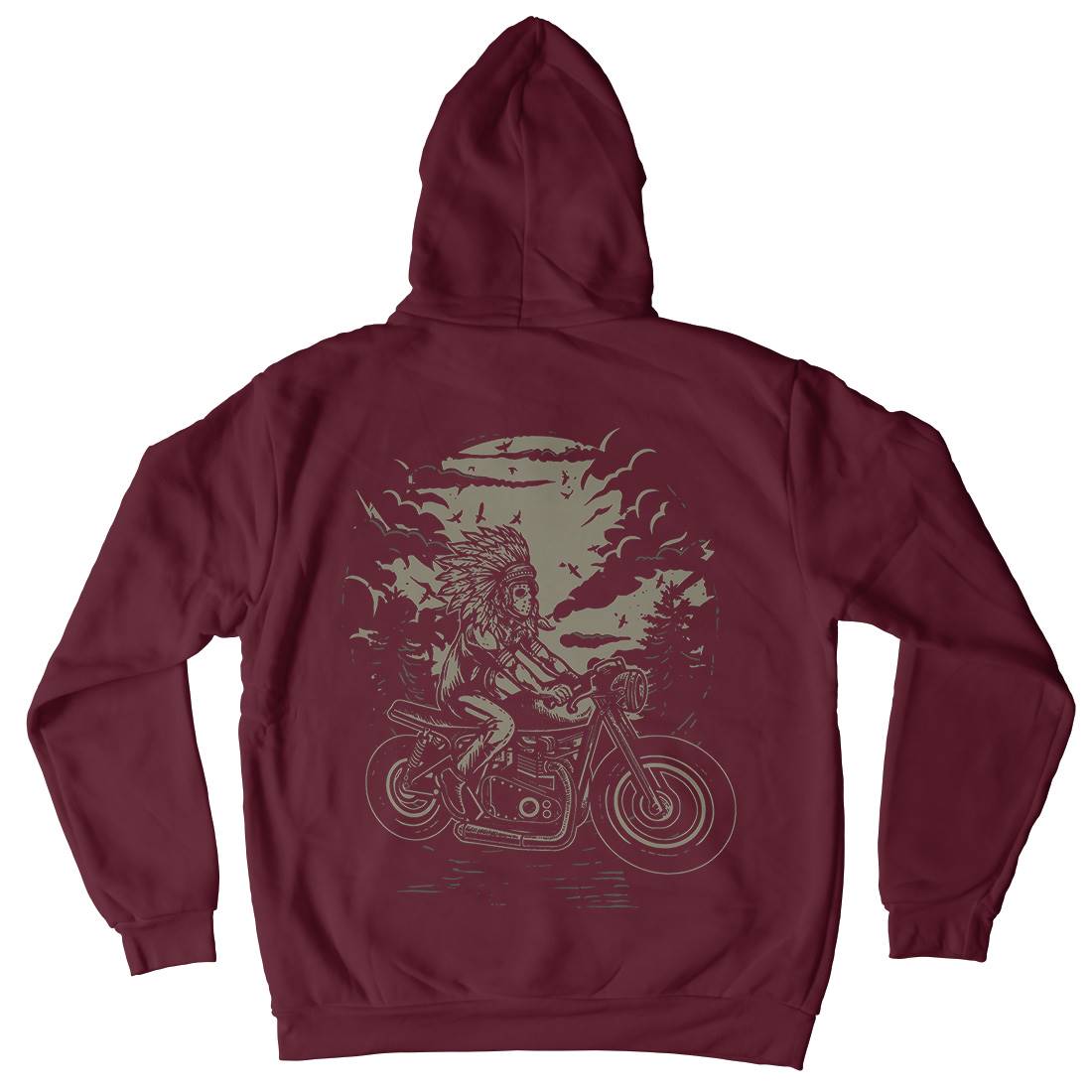 Indian Chief Rider Kids Crew Neck Hoodie Motorcycles A546