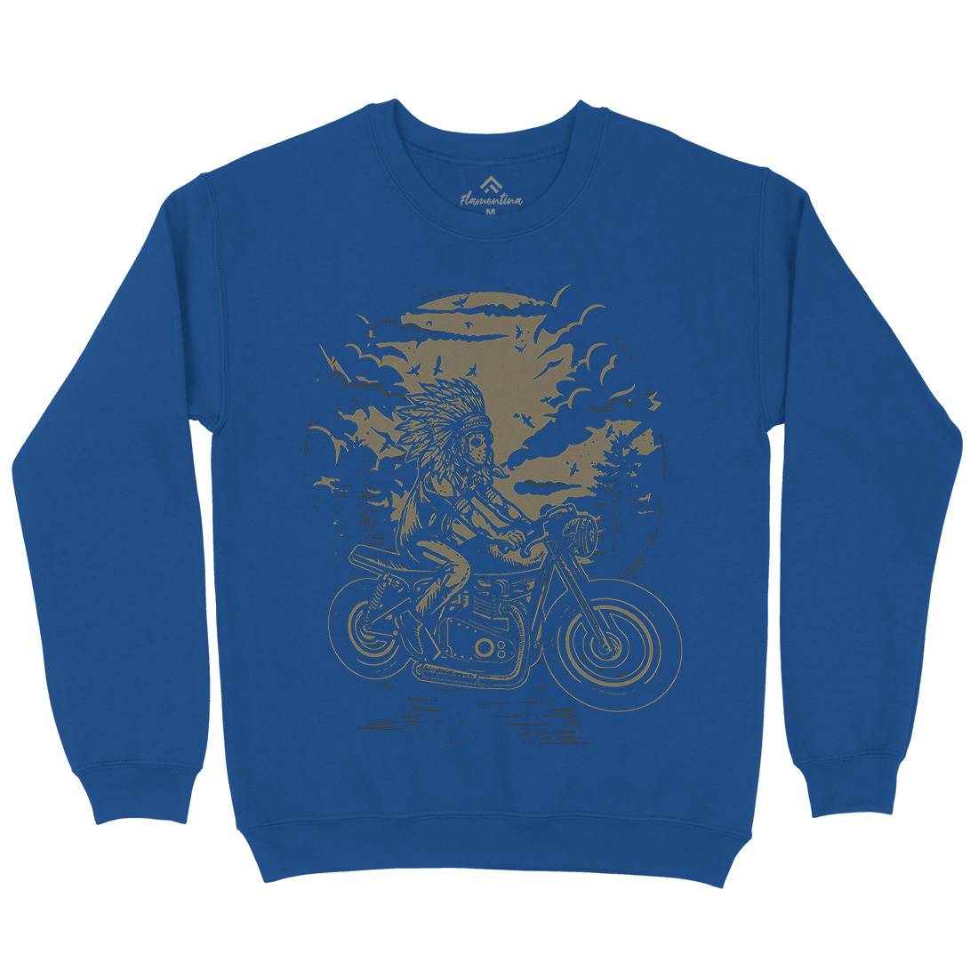 Indian Chief Rider Mens Crew Neck Sweatshirt Motorcycles A546