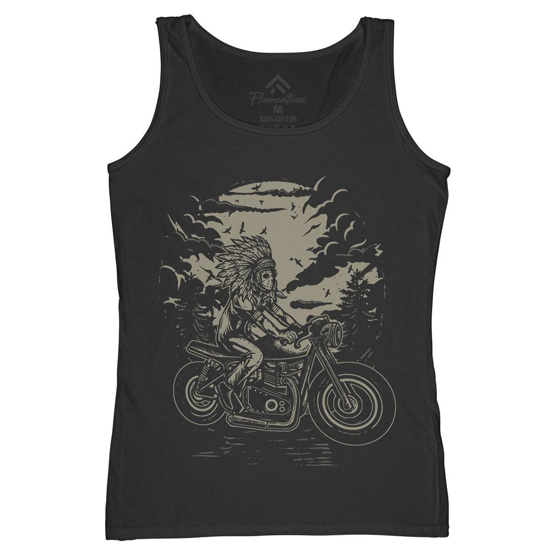 Indian Chief Rider Womens Organic Tank Top Vest Motorcycles A546