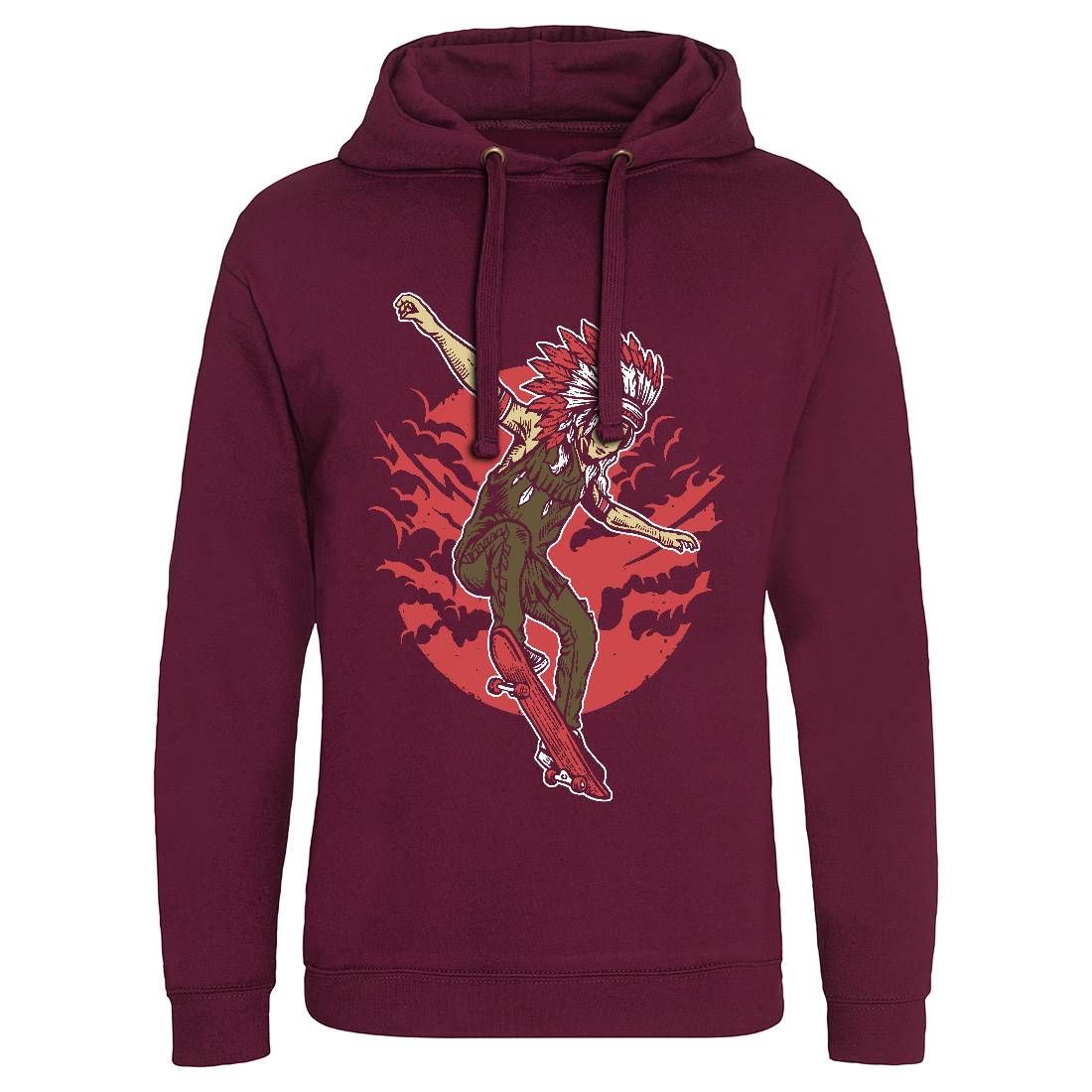 Indian Chief Skateboard Mens Hoodie Without Pocket Skate A547