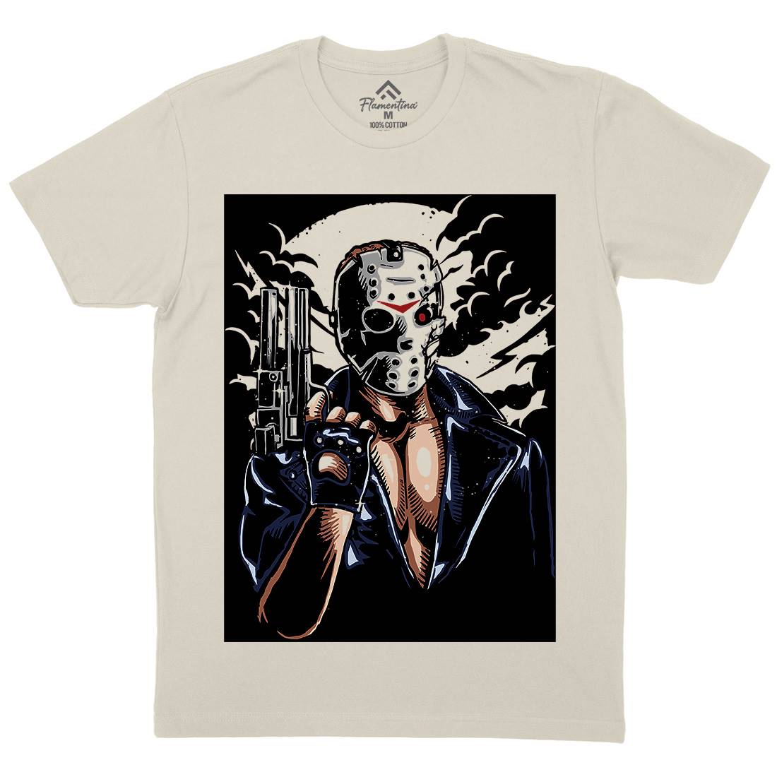 Jason Mens Organic Crew Neck T-Shirt Horror A548