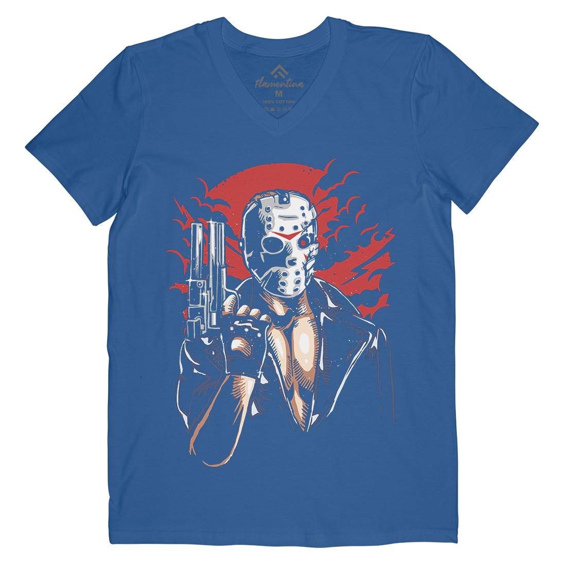 Jason Mens V-Neck T-Shirt Horror A548