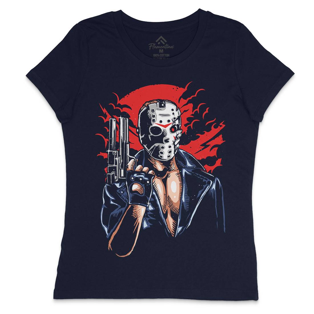 Jason Womens Crew Neck T-Shirt Horror A548