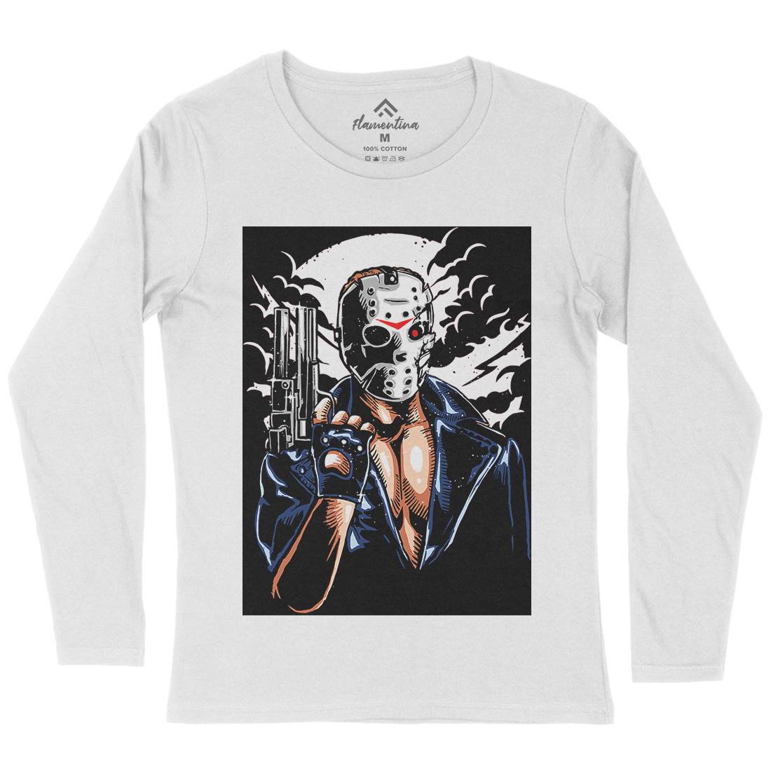 Jason Womens Long Sleeve T-Shirt Horror A548