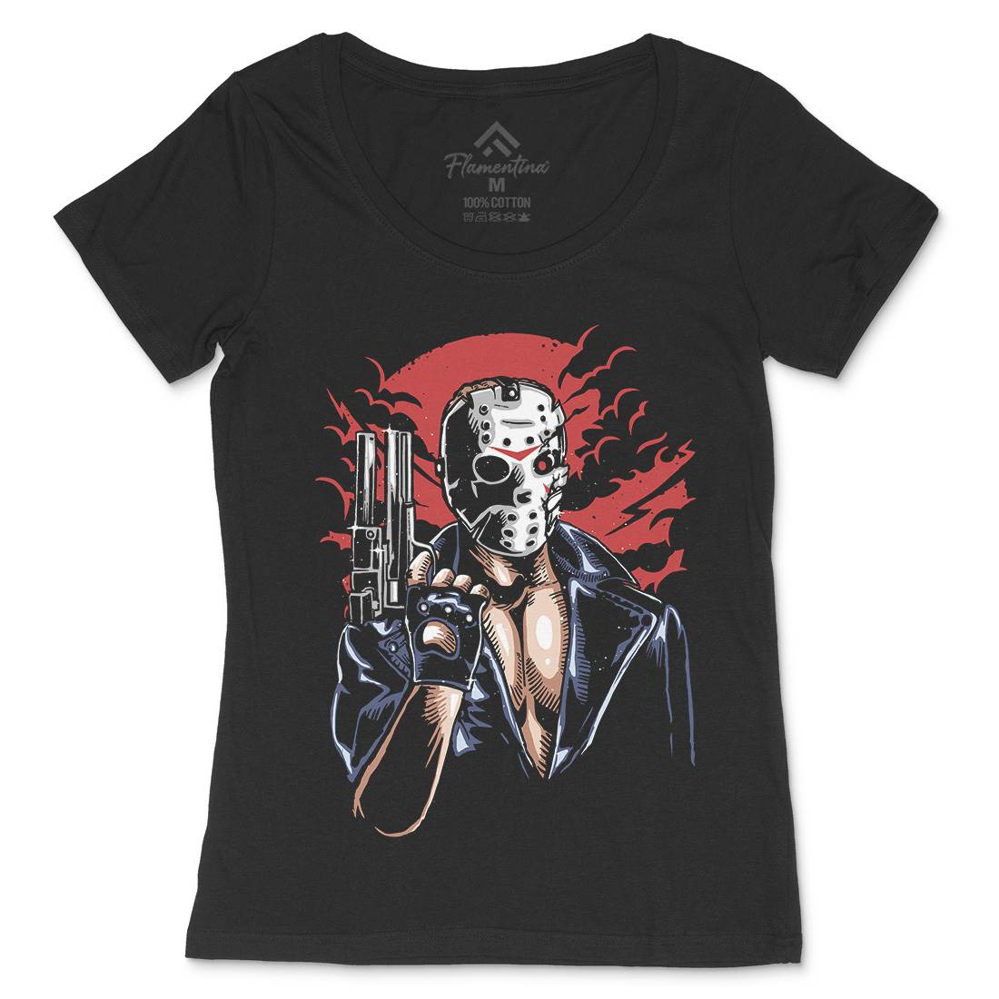 Jason Womens Scoop Neck T-Shirt Horror A548
