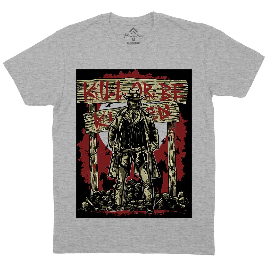 Kill Or Be Killed Mens Organic Crew Neck T-Shirt Horror A550