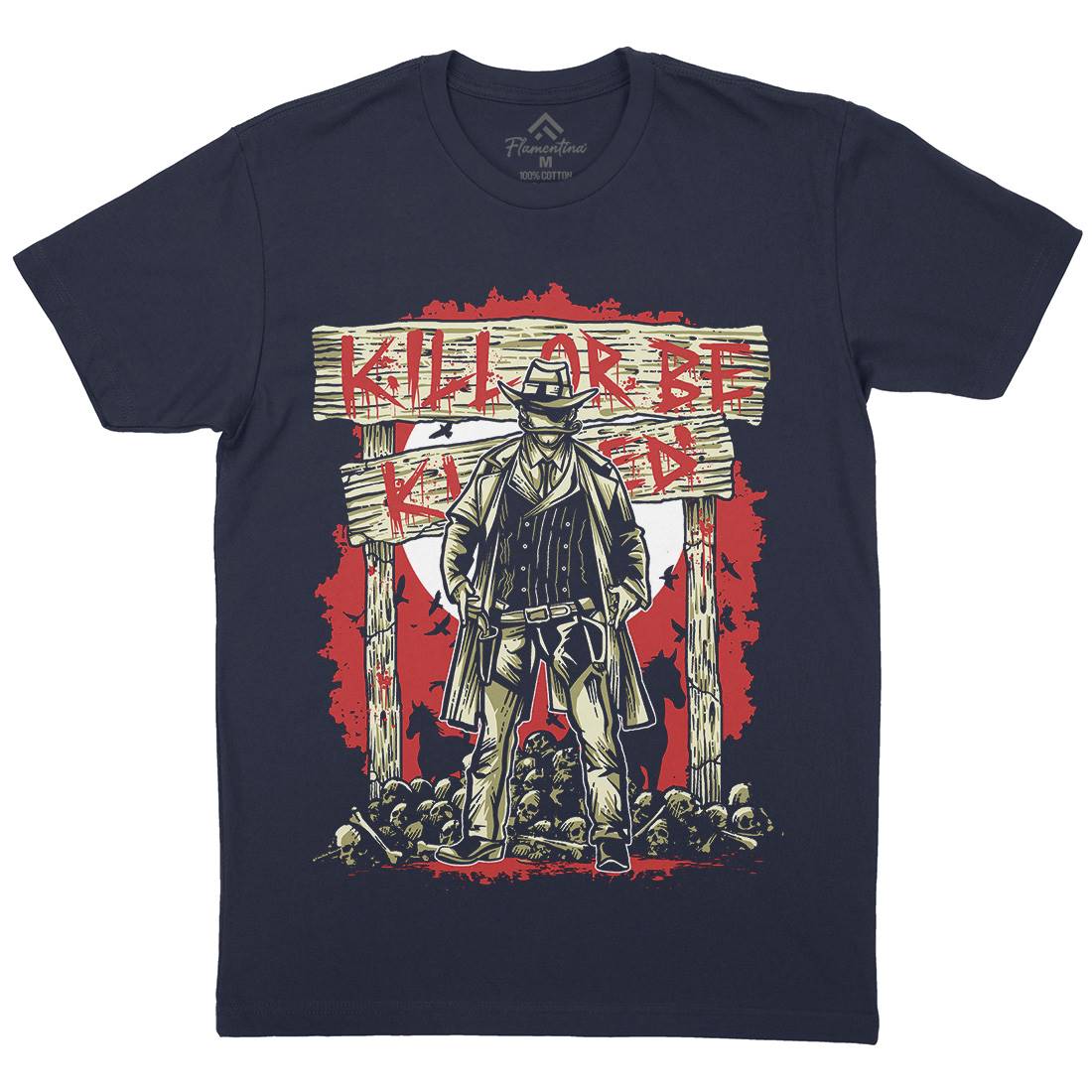 Kill Or Be Killed Mens Organic Crew Neck T-Shirt Horror A550