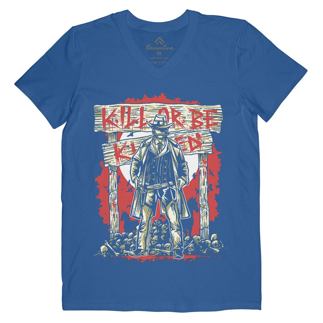 Kill Or Be Killed Mens V-Neck T-Shirt Horror A550