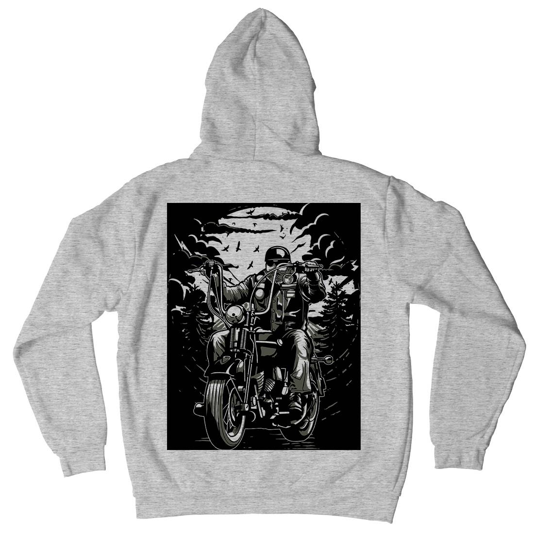 Live To Ride Motorcycle Mens Hoodie With Pocket Horror A552