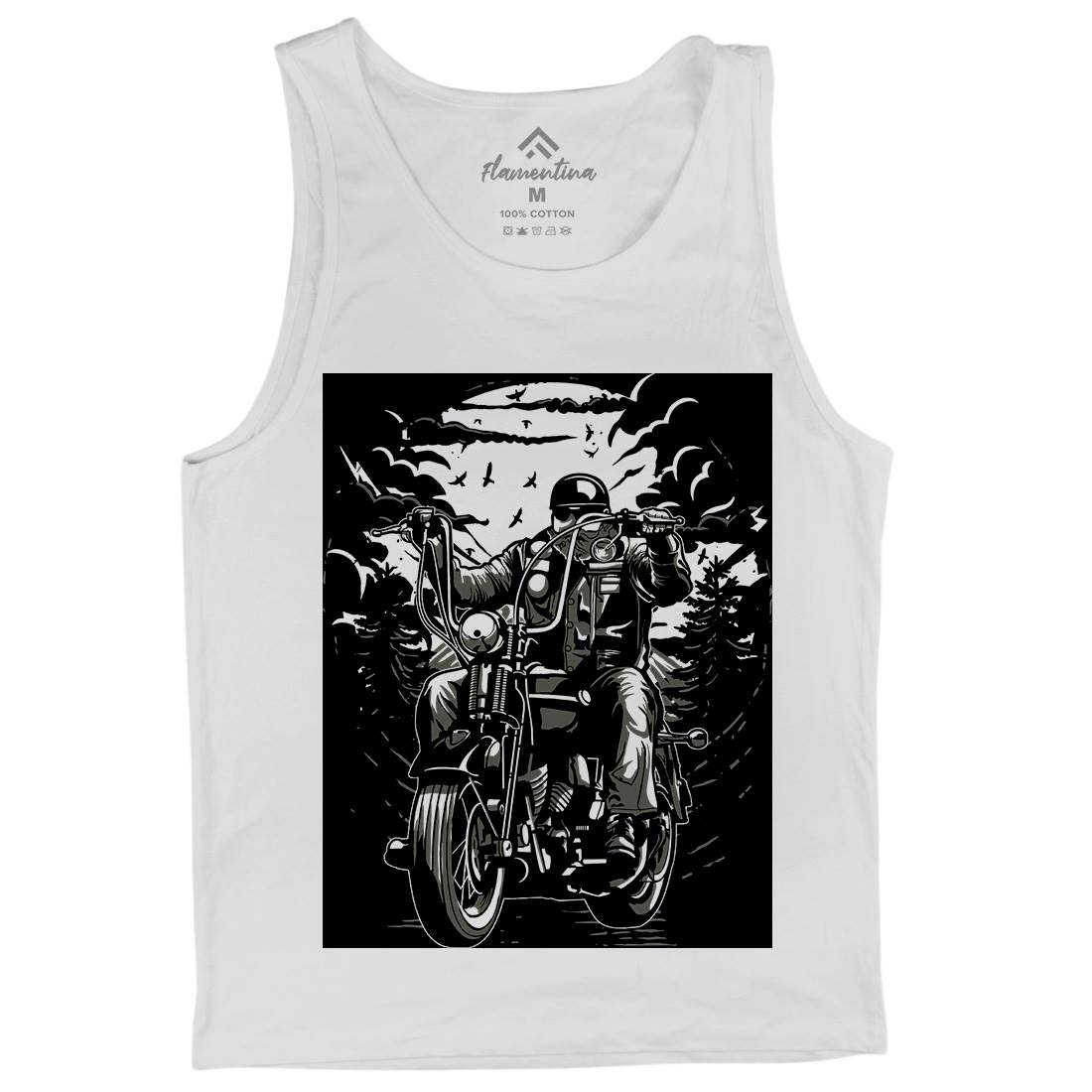 Live To Ride Motorcycle Mens Tank Top Vest Horror A552