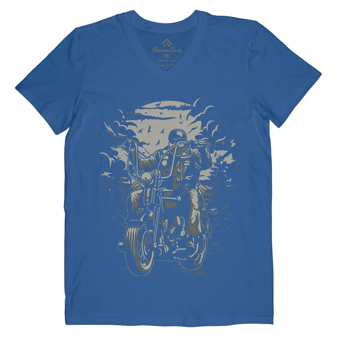 Live To Ride Motorcycle Mens V-Neck T-Shirt Horror A552