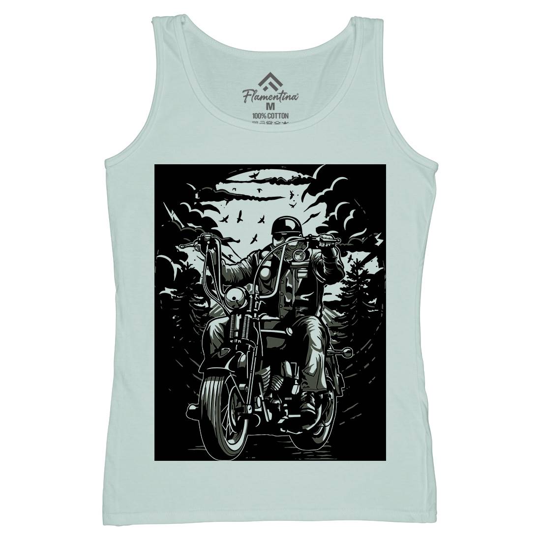 Live To Ride Motorcycle Womens Organic Tank Top Vest Horror A552