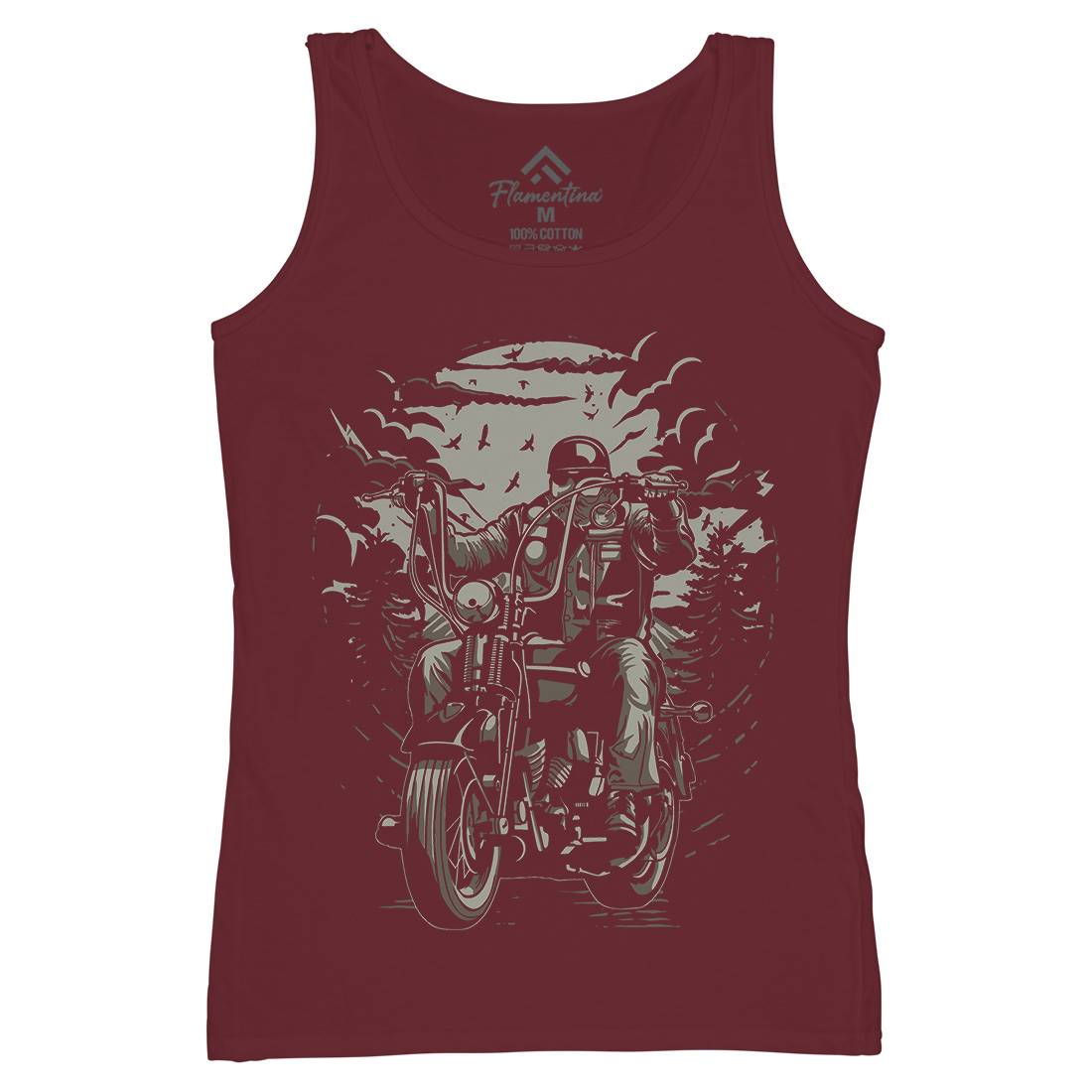 Live To Ride Motorcycle Womens Organic Tank Top Vest Horror A552