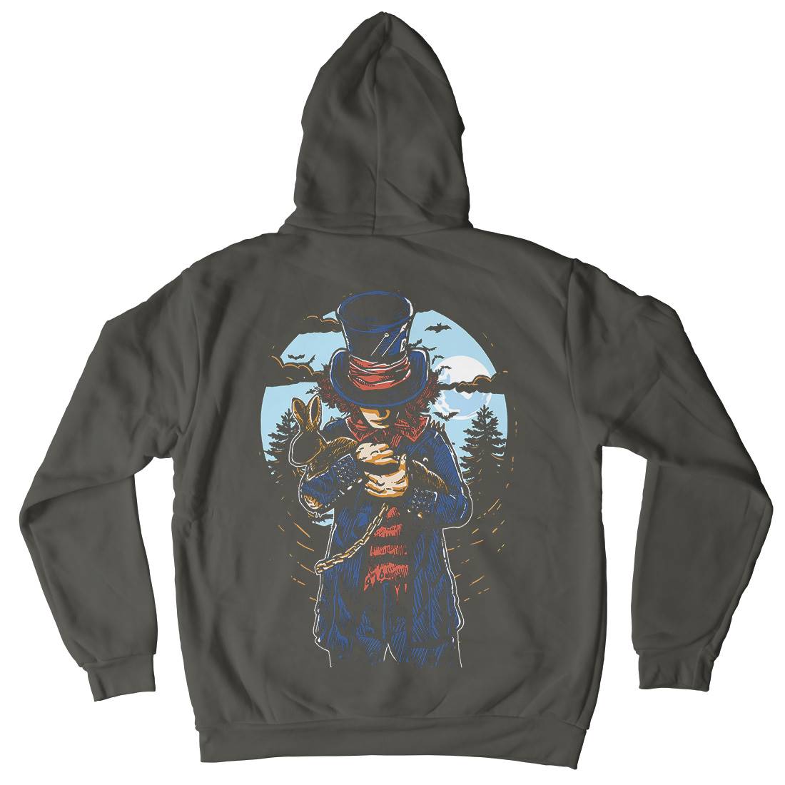 Mad Hatter Mens Hoodie With Pocket Horror A553