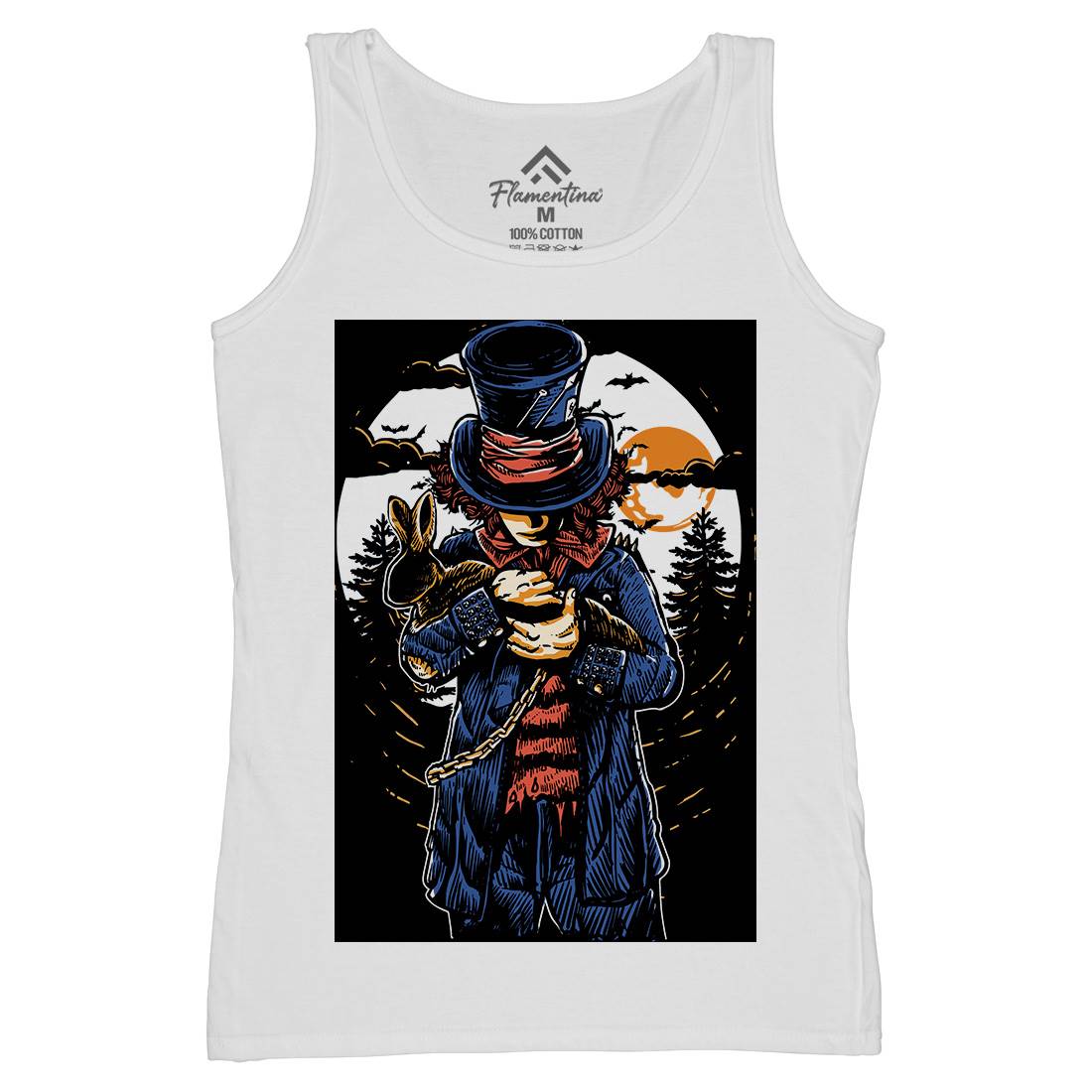Mad Hatter Womens Organic Tank Top Vest Horror A553