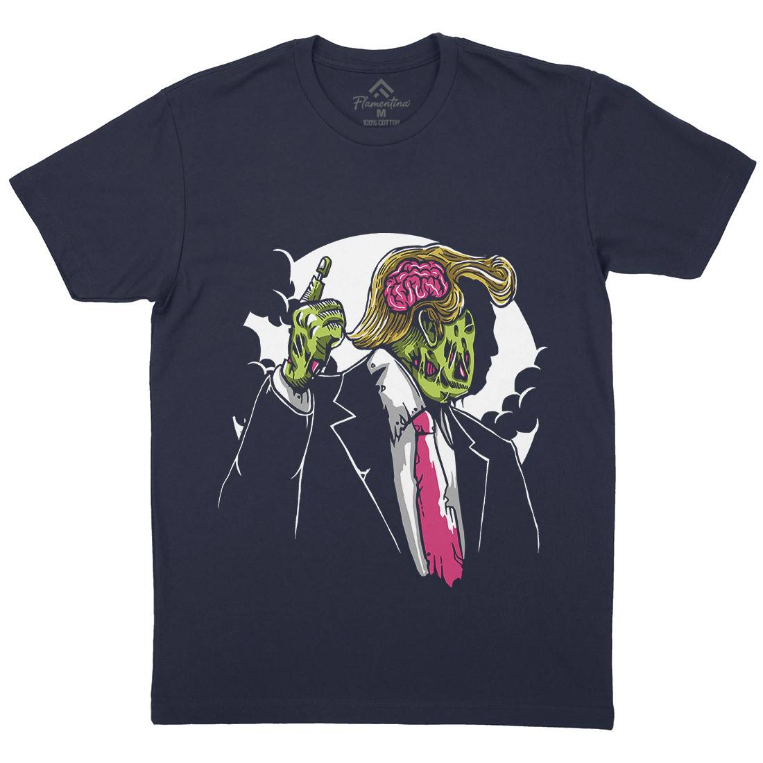 Make Zombie Great Again Mens Organic Crew Neck T-Shirt Horror A554