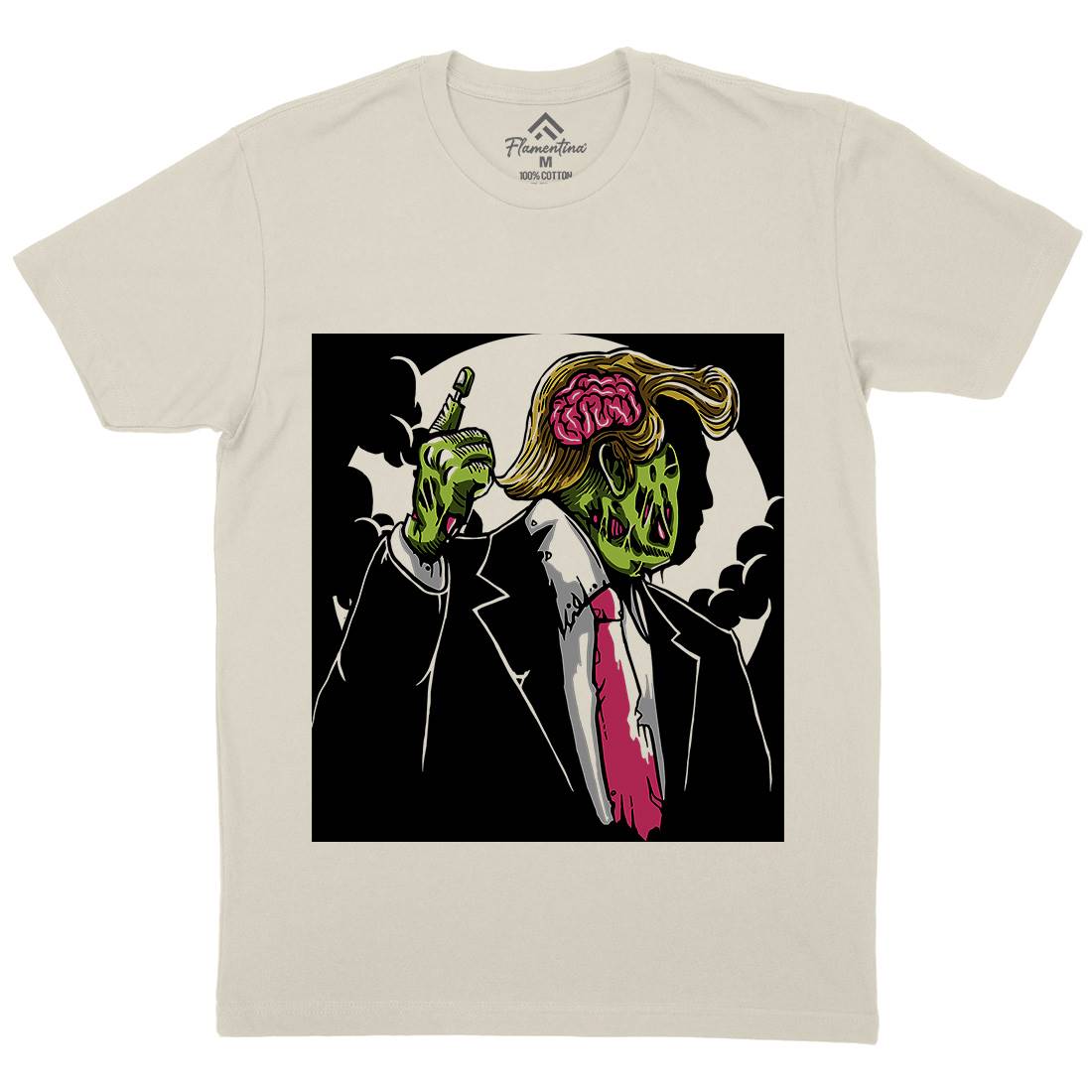 Make Zombie Great Again Mens Organic Crew Neck T-Shirt Horror A554