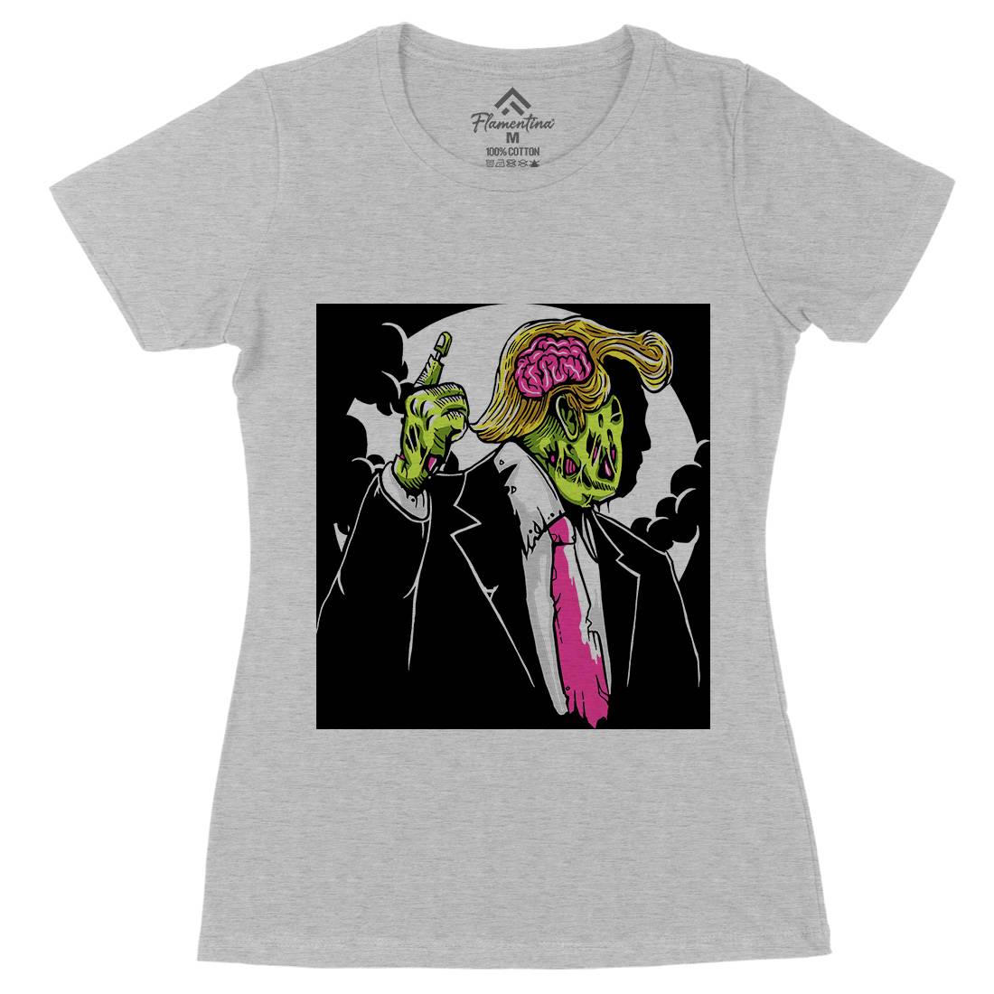 Make Zombie Great Again Womens Organic Crew Neck T-Shirt Horror A554