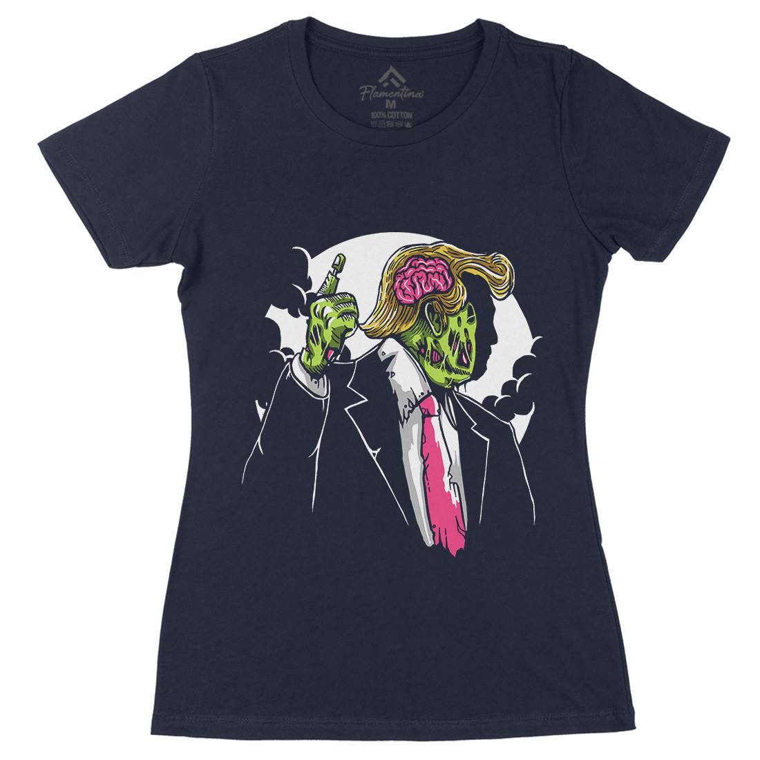 Make Zombie Great Again Womens Organic Crew Neck T-Shirt Horror A554