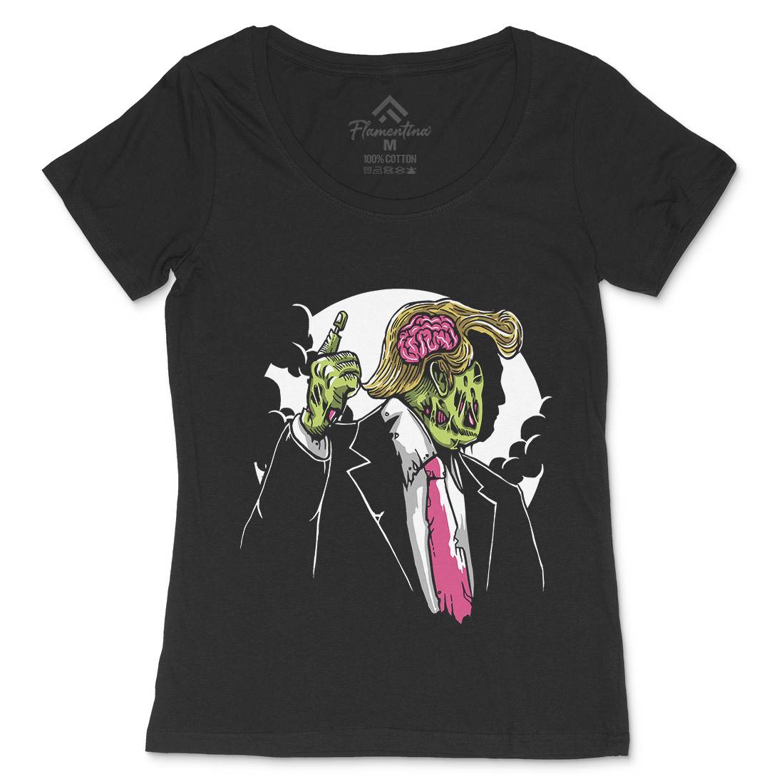 Make Zombie Great Again Womens Scoop Neck T-Shirt Horror A554
