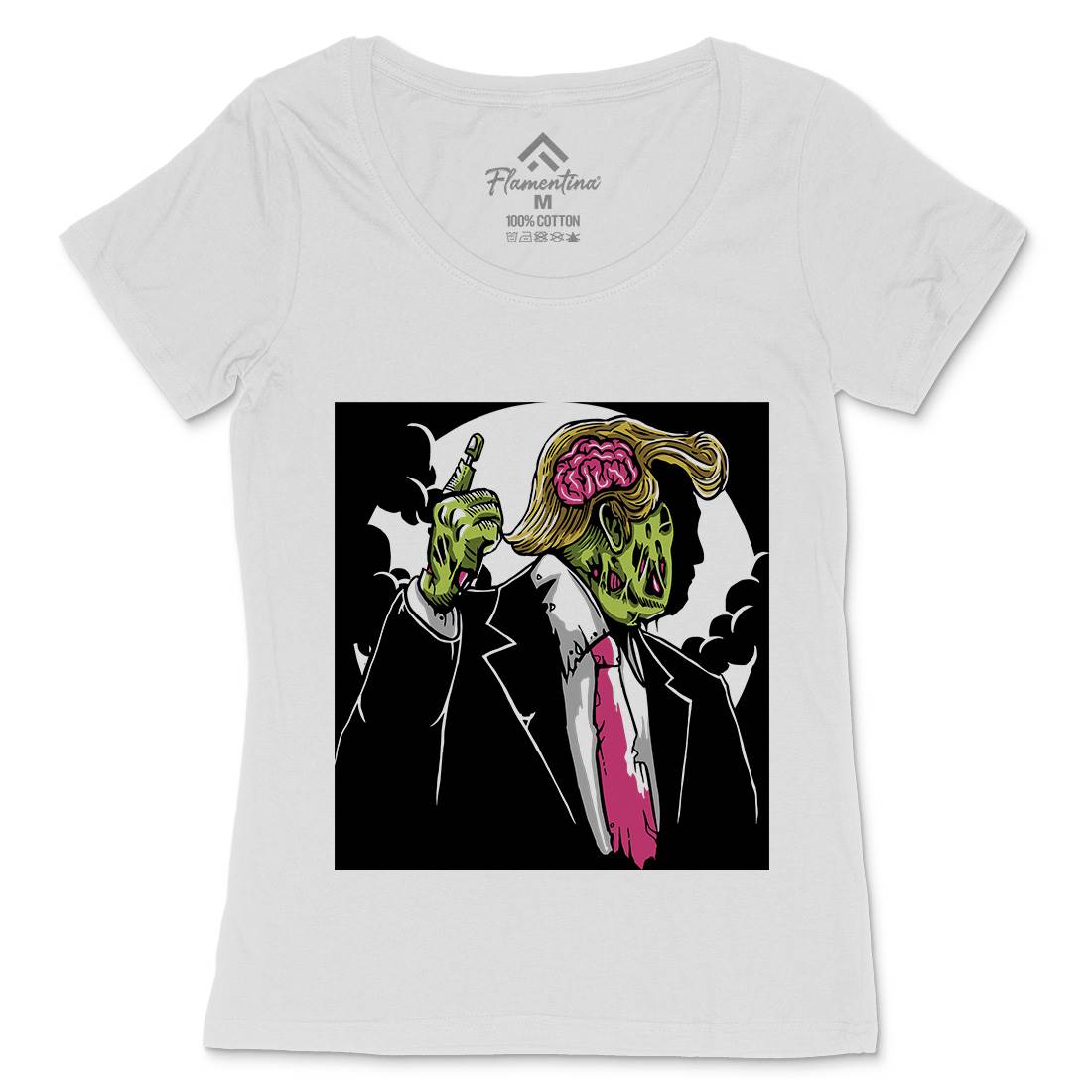Make Zombie Great Again Womens Scoop Neck T-Shirt Horror A554