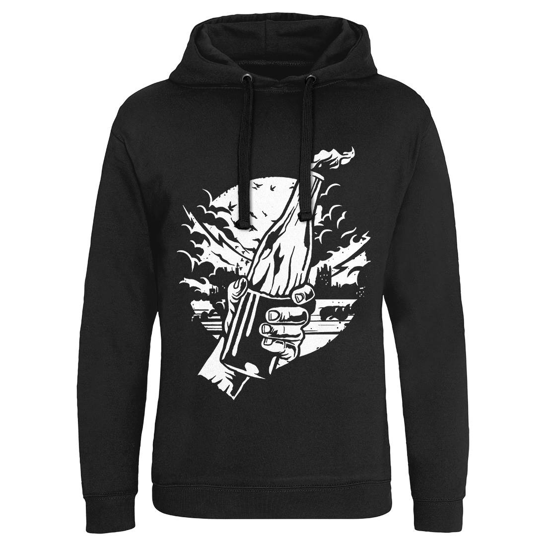 Molotov Cocktail Mens Hoodie Without Pocket Retro A555