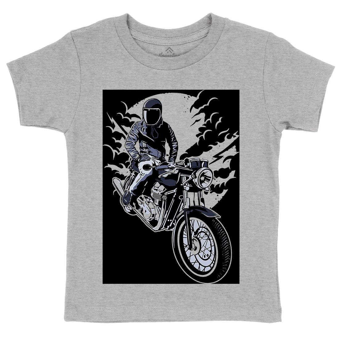Night Rider Kids Organic Crew Neck T-Shirt Horror A556