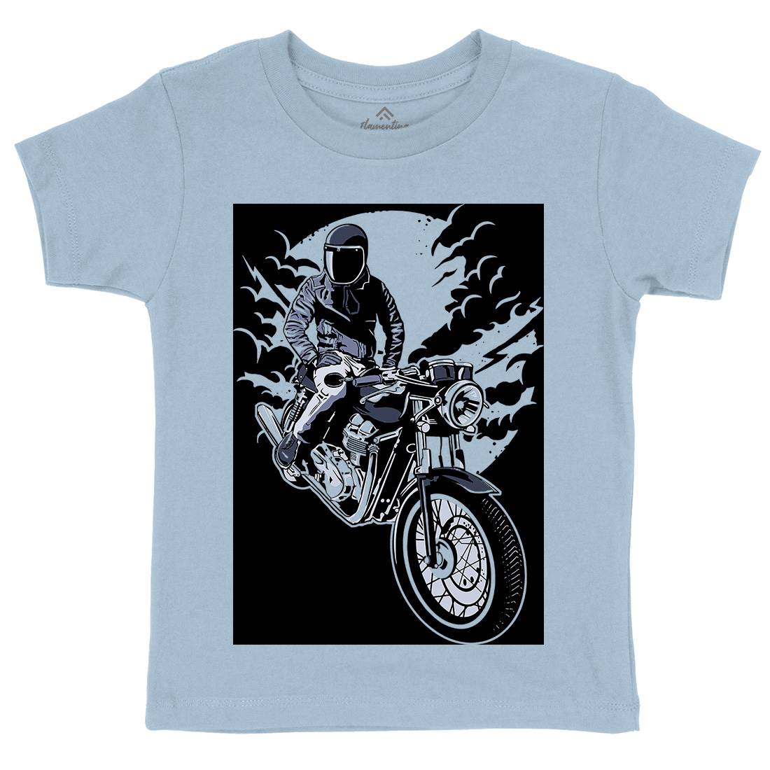 Night Rider Kids Crew Neck T-Shirt Horror A556