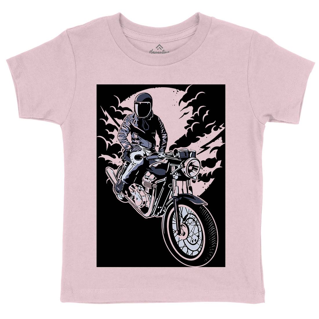 Night Rider Kids Organic Crew Neck T-Shirt Horror A556