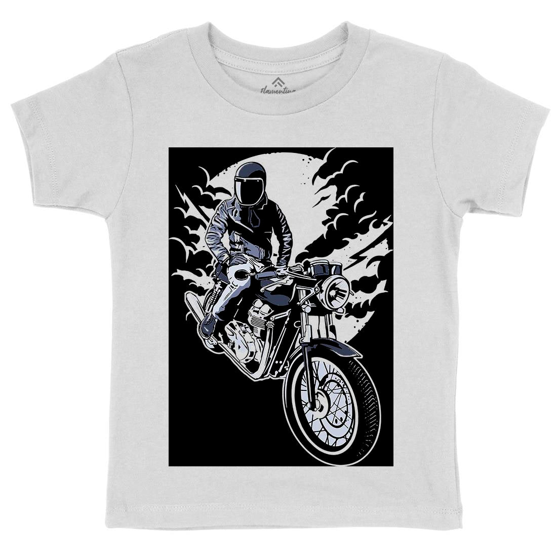 Night Rider Kids Crew Neck T-Shirt Horror A556