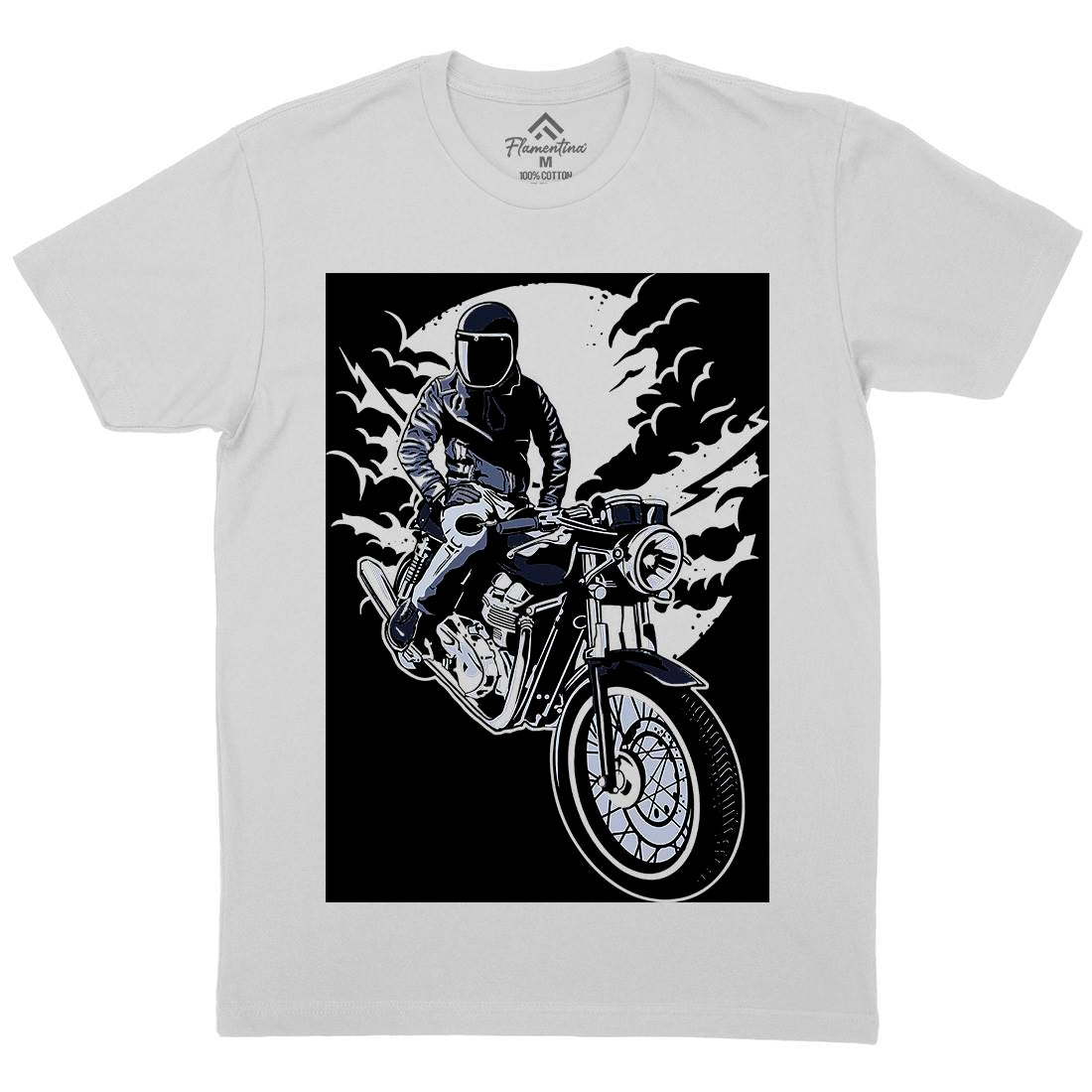 Night Rider Mens Crew Neck T-Shirt Horror A556