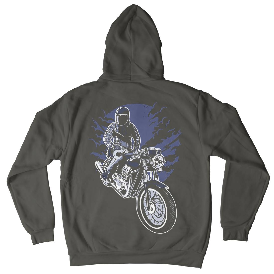 Night Rider Mens Hoodie With Pocket Horror A556