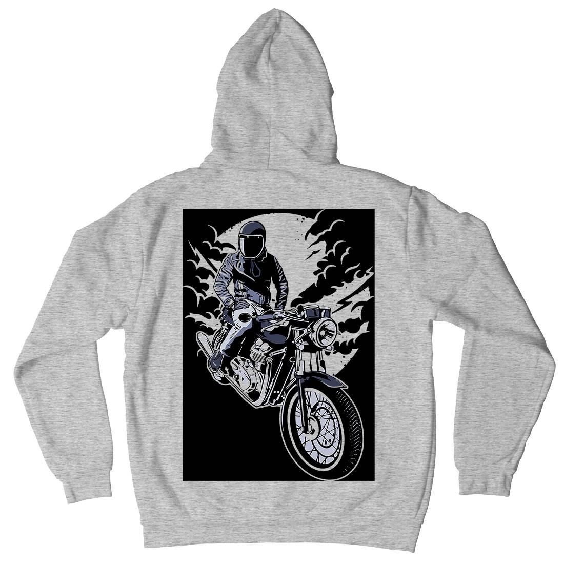 Night Rider Mens Hoodie With Pocket Horror A556
