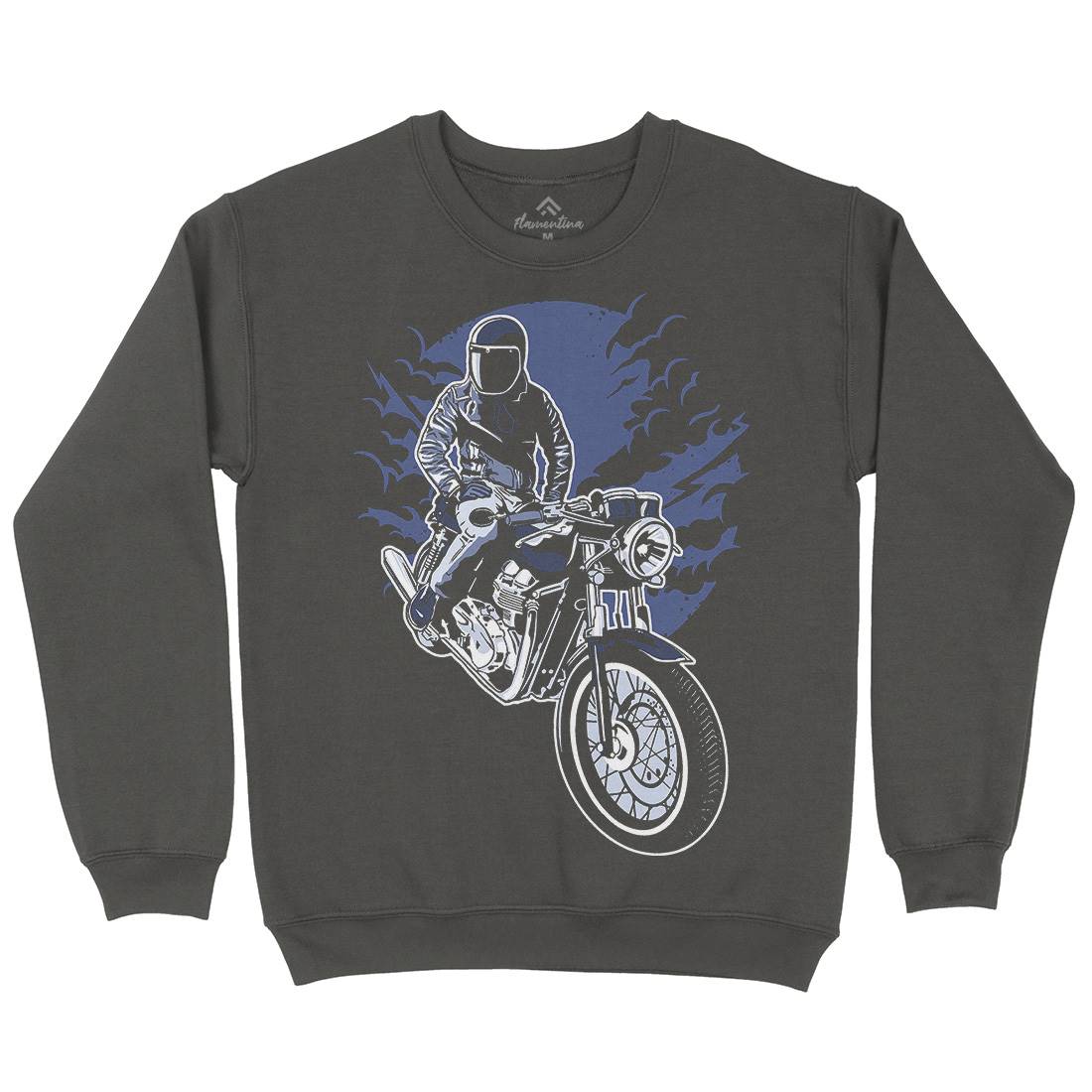 Night Rider Kids Crew Neck Sweatshirt Horror A556