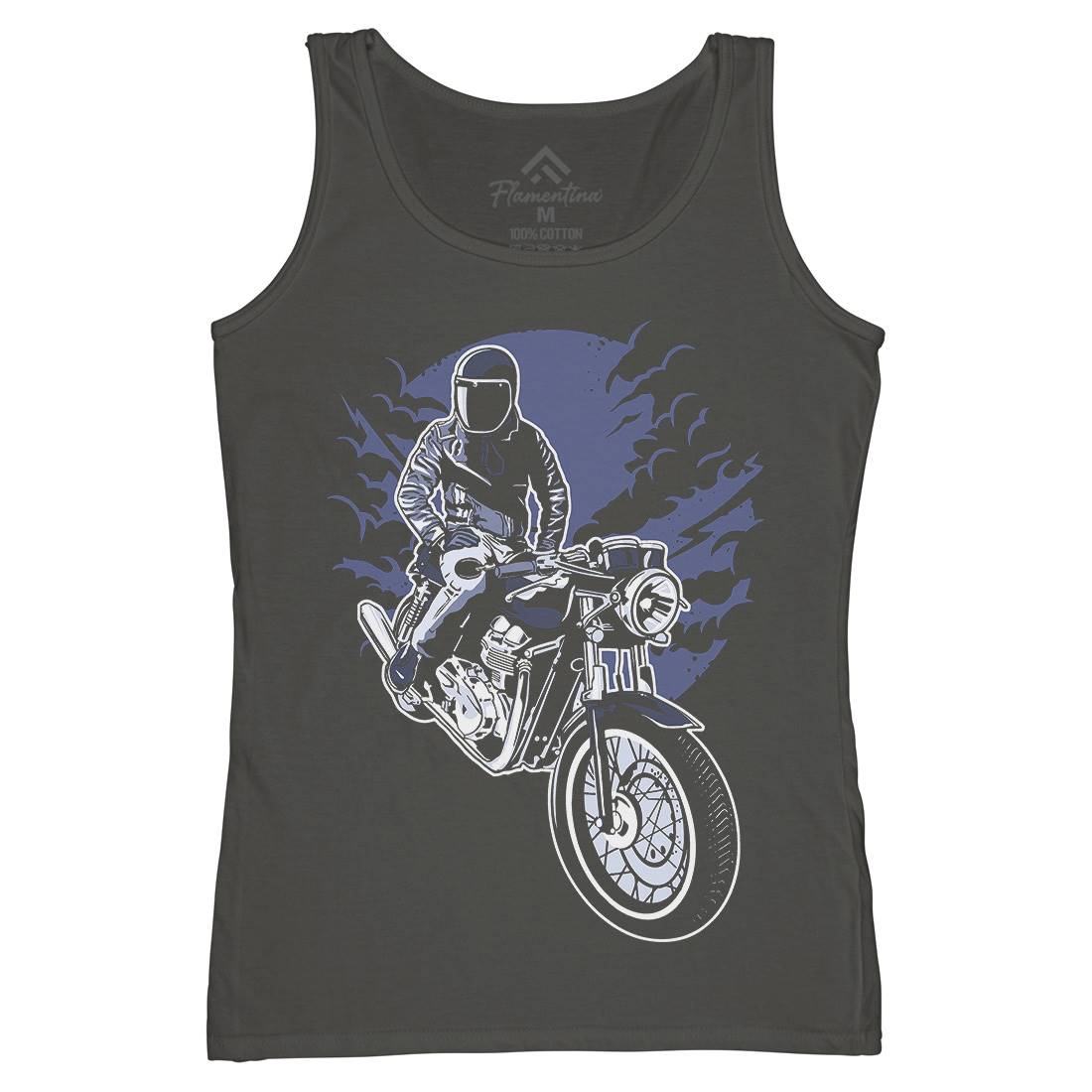 Night Rider Womens Organic Tank Top Vest Horror A556