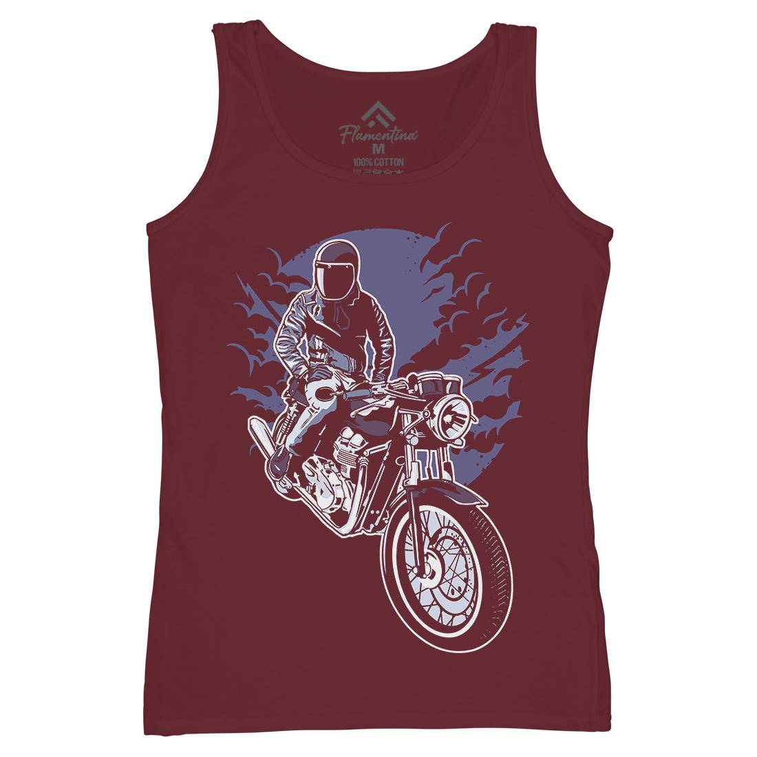 Night Rider Womens Organic Tank Top Vest Horror A556