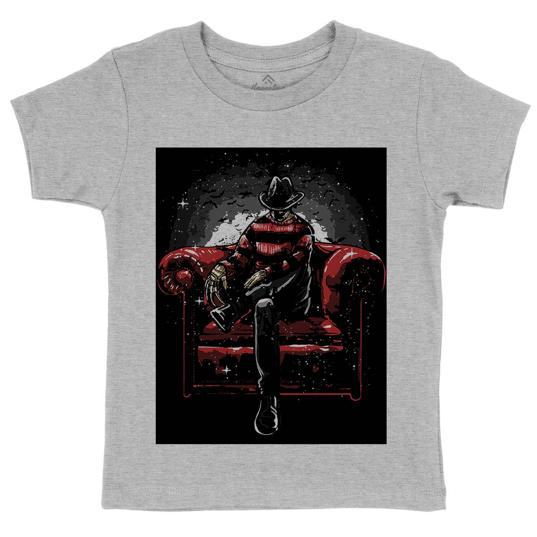 Nightmare Side Kids Organic Crew Neck T-Shirt Horror A557
