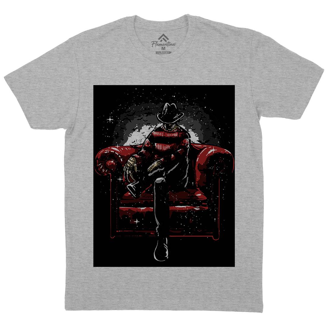 Nightmare Side Mens Organic Crew Neck T-Shirt Horror A557