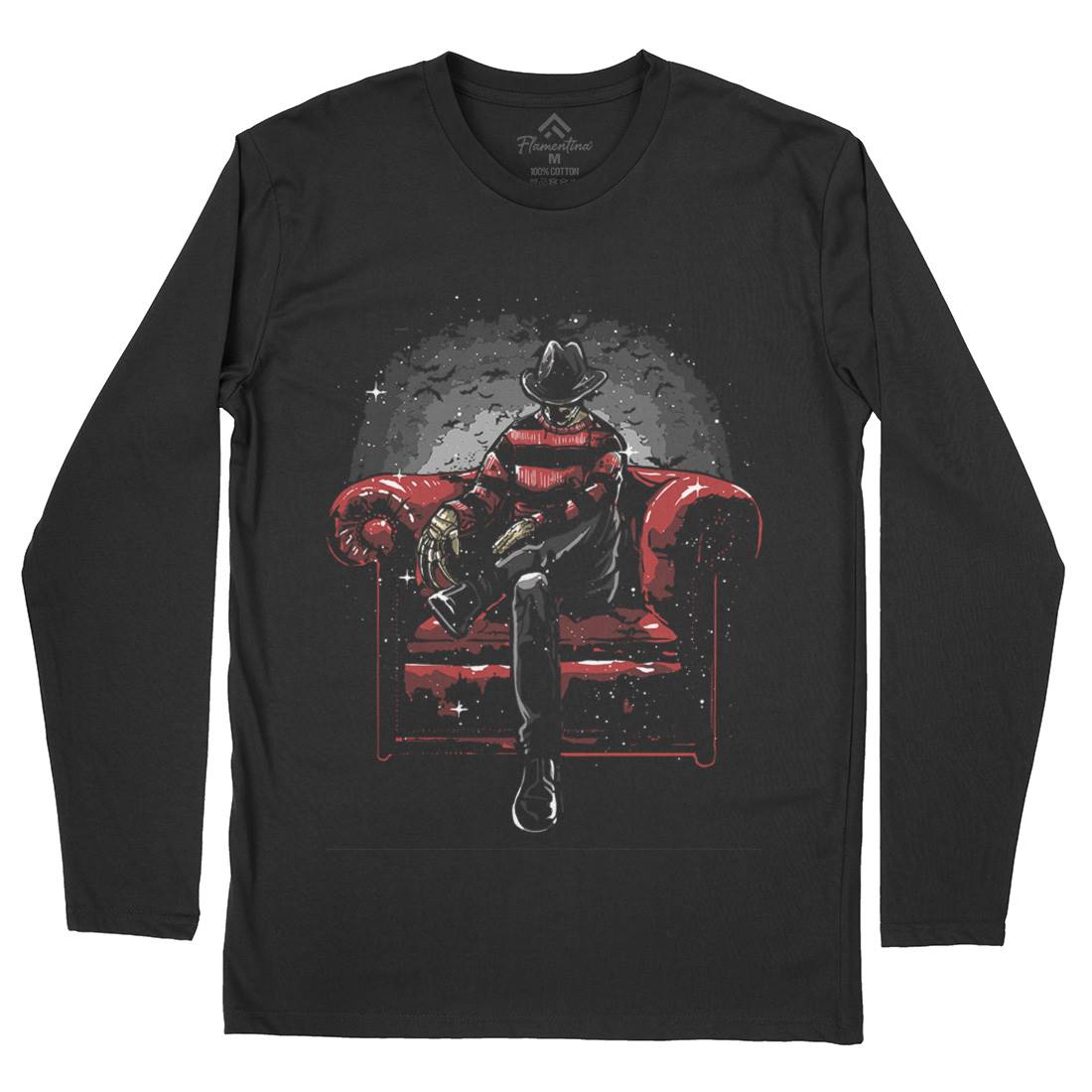 Nightmare Side Mens Long Sleeve T-Shirt Horror A557
