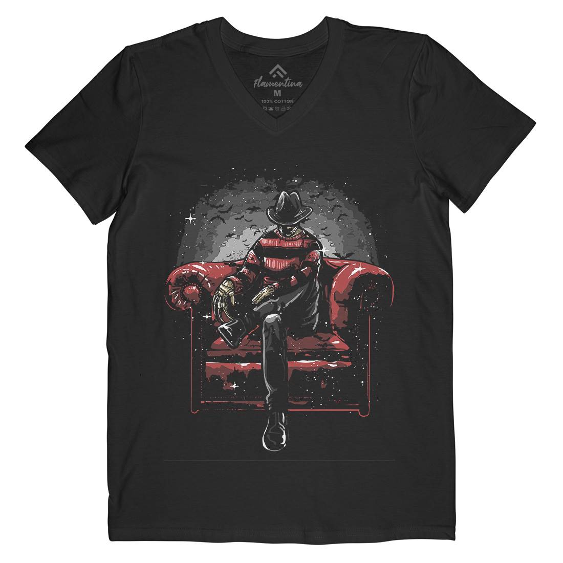 Nightmare Side Mens V-Neck T-Shirt Horror A557