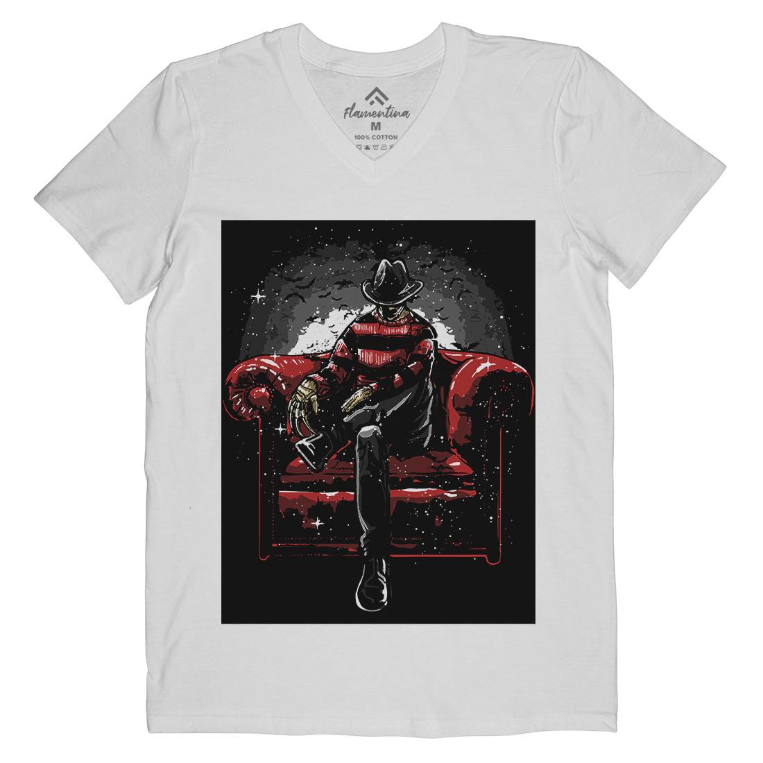 Nightmare Side Mens V-Neck T-Shirt Horror A557