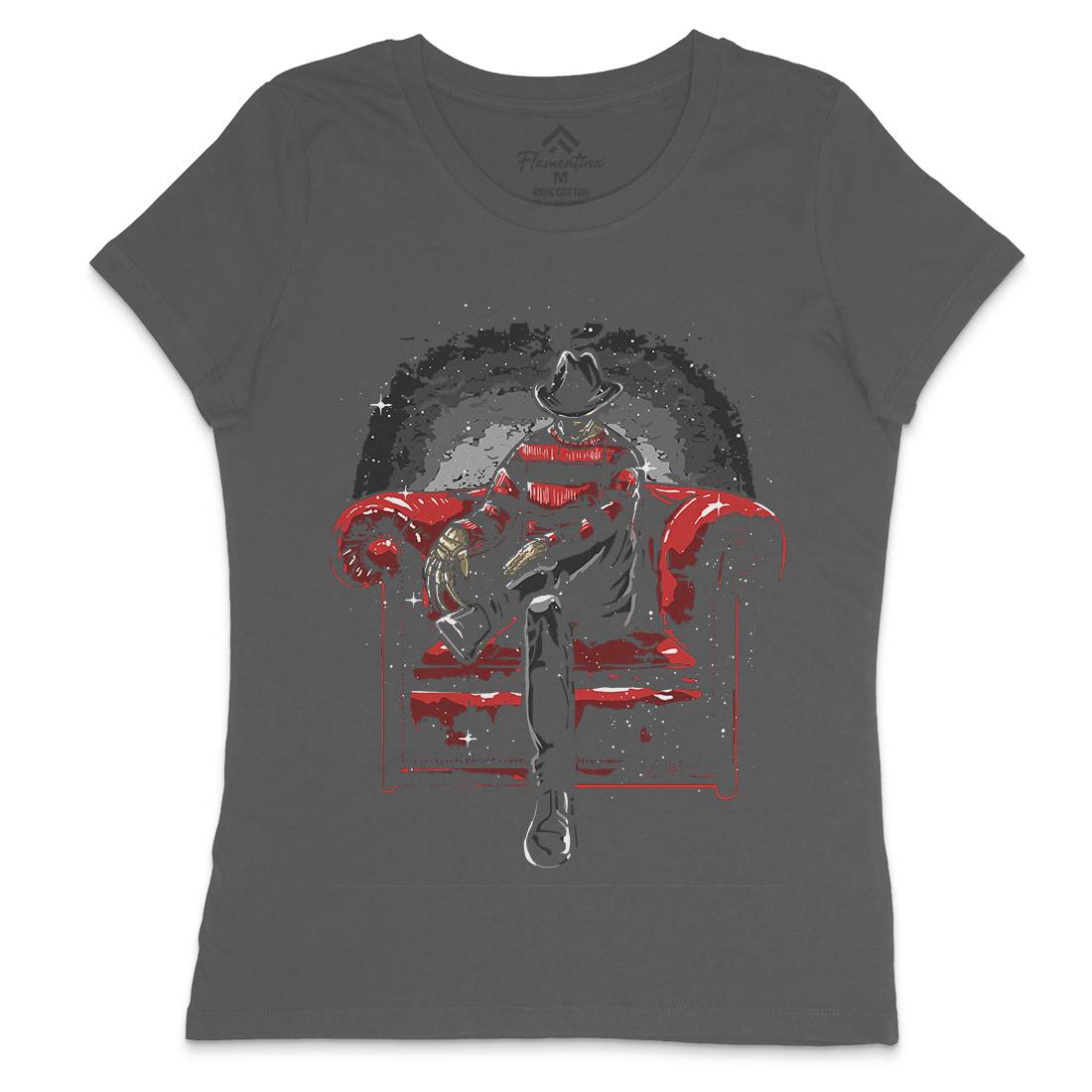 Nightmare Side Womens Crew Neck T-Shirt Horror A557