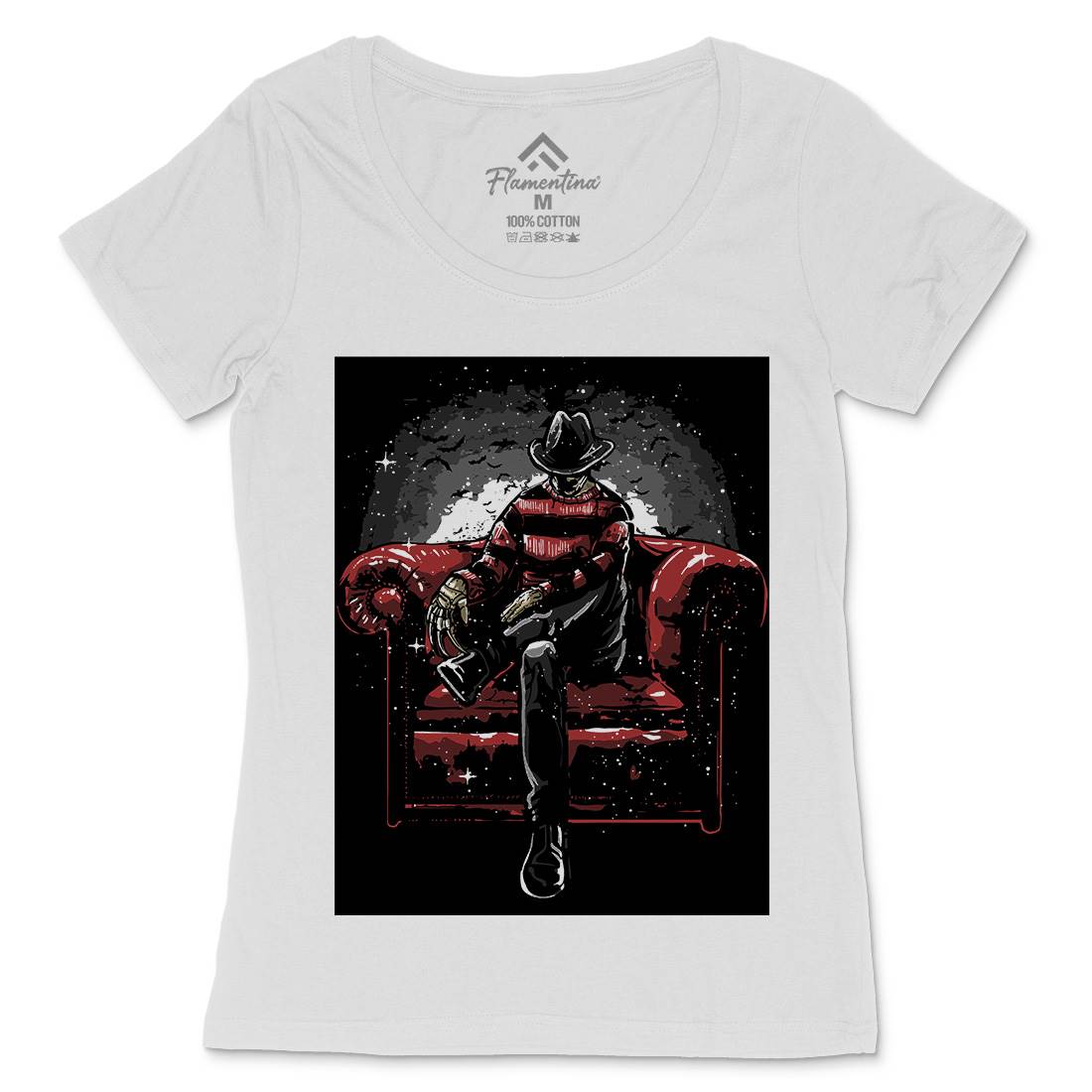 Nightmare Side Womens Scoop Neck T-Shirt Horror A557