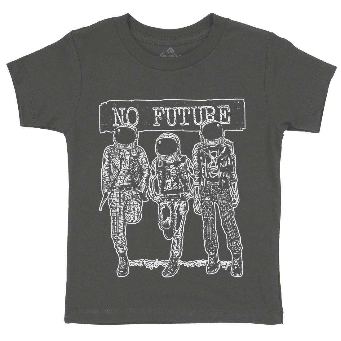 No Future Kids Organic Crew Neck T-Shirt Space A558