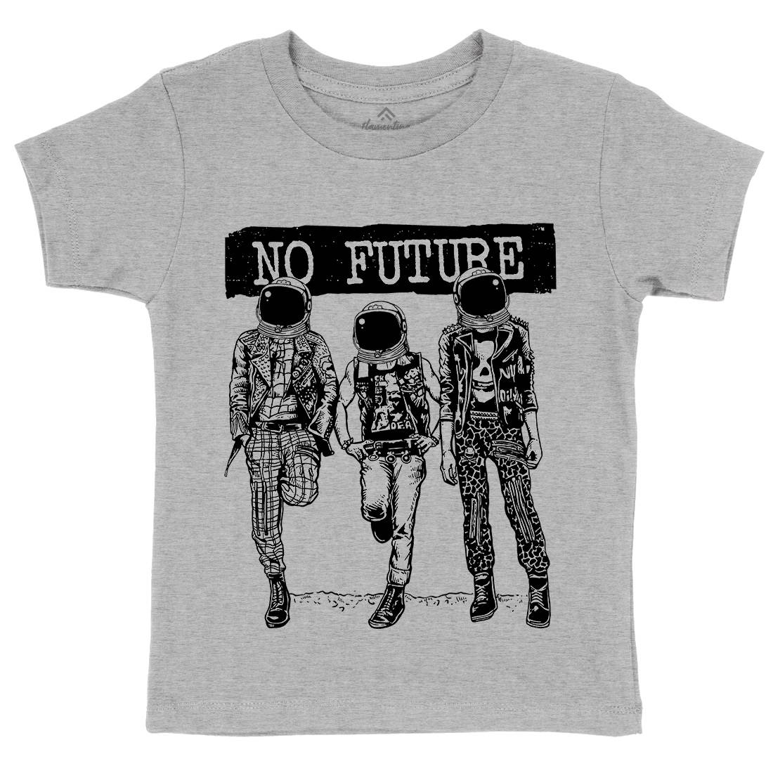 No Future Kids Crew Neck T-Shirt Space A558
