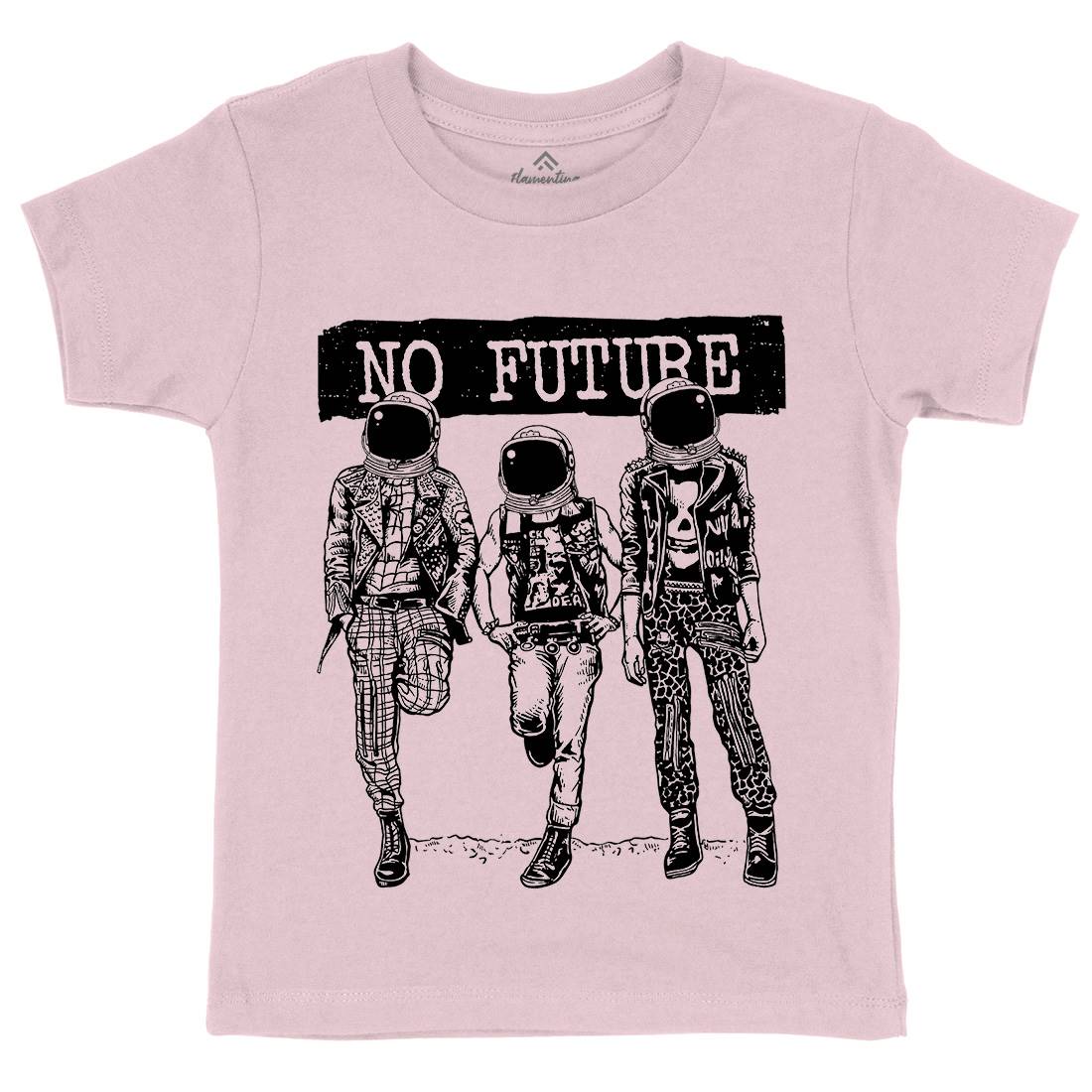 No Future Kids Organic Crew Neck T-Shirt Space A558