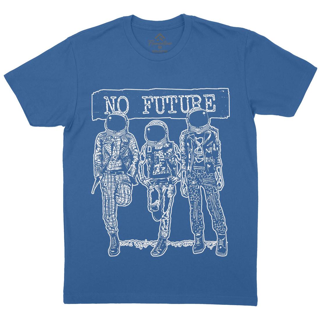 No Future Mens Crew Neck T-Shirt Space A558