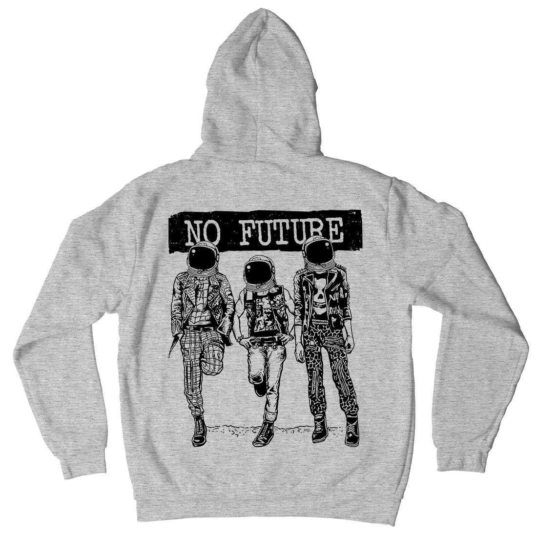 No Future Mens Hoodie With Pocket Space A558