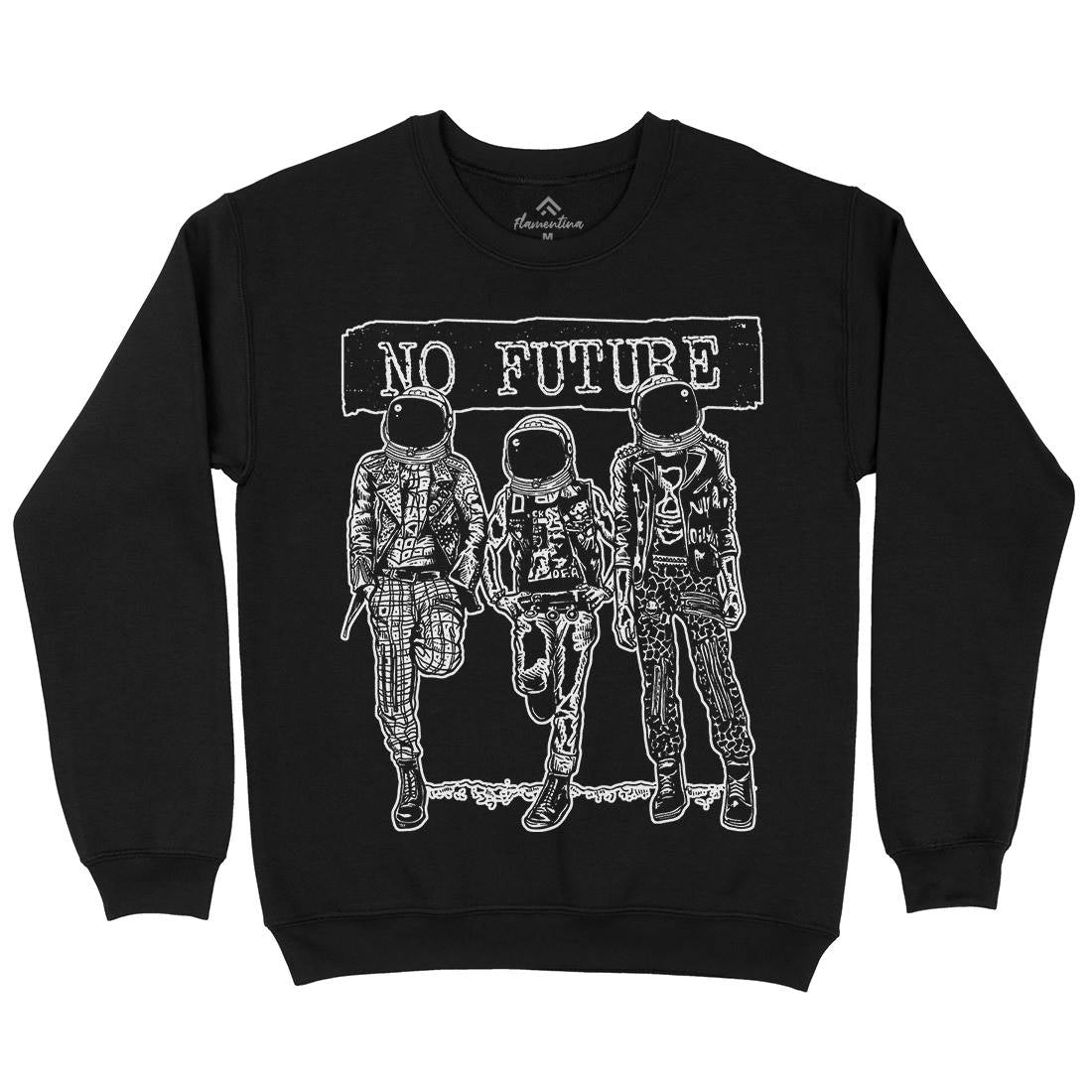 No Future Mens Crew Neck Sweatshirt Space A558