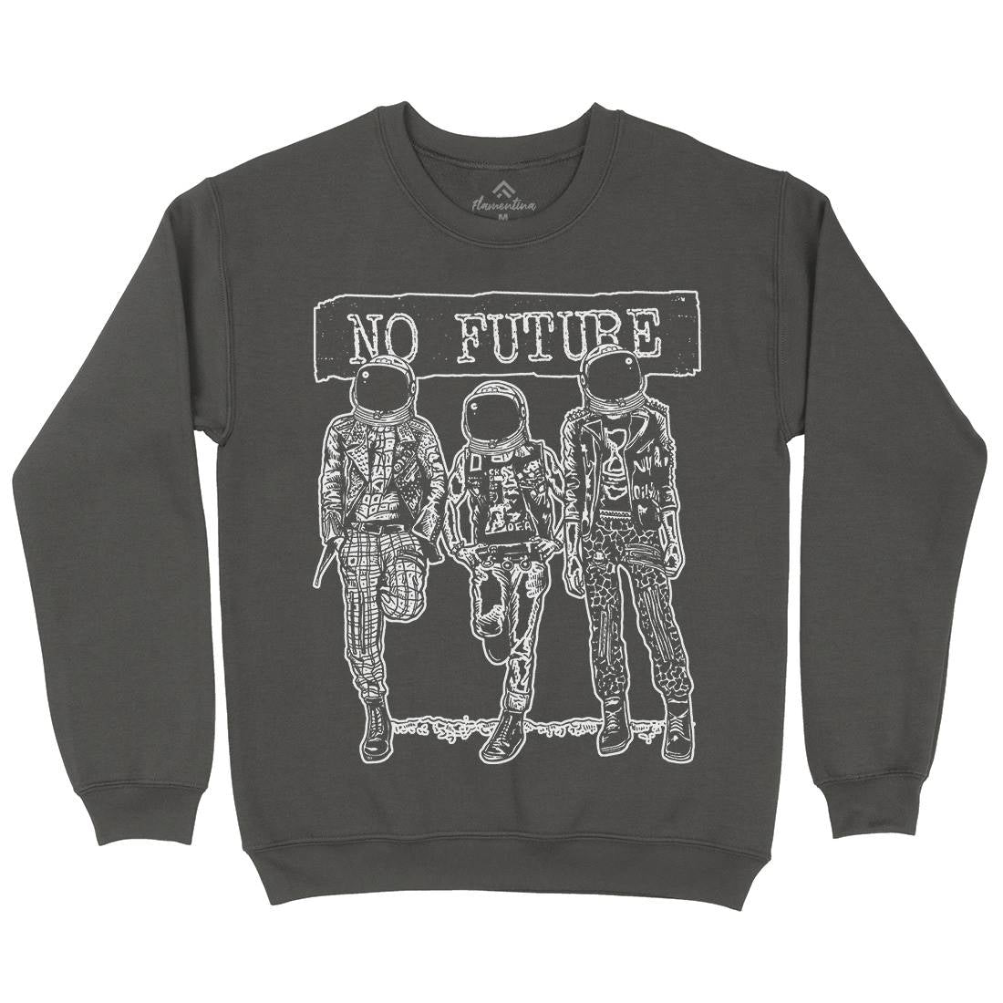 No Future Mens Crew Neck Sweatshirt Space A558
